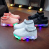 Kids-Sneakers-Children-Baby-Girls-Boys-Letter-Mesh-Led-Luminous-Socks-Sport-Run-Sneakers-Shoes-Sapato Kids Sneakers