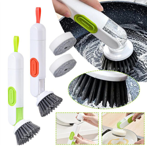 Multi-Functional Long-Handle Liquid-Filled Kitchen Brush Multi-Functional Long-Handle Liquid-Filled Kitchen Brush