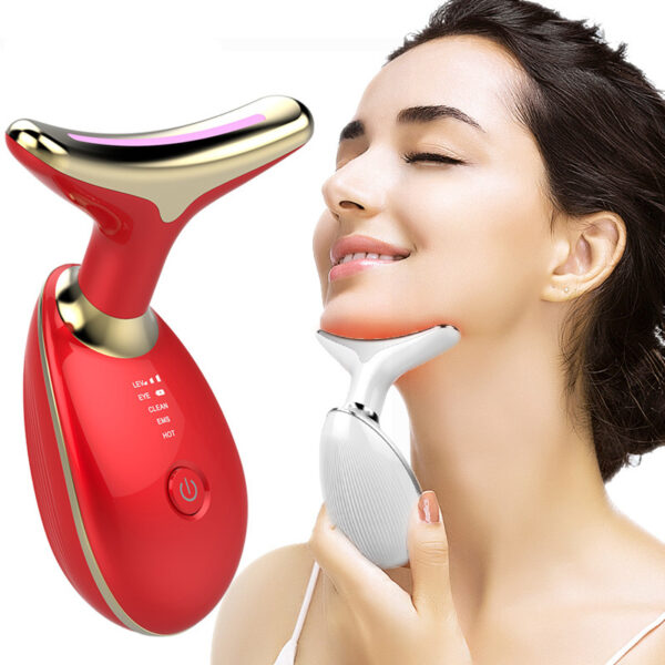 EMS Thermal Neck Lifting and Tightening Massager: Microcurrent Wrinkle Remover and LED Photon Face Beauty Device EMS Thermal Neck Lifting and Tightening Massager: Microcurrent Wrinkle Remover and LED Photon Face Beauty Device