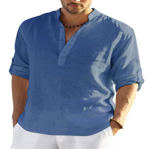 f46d1455-9f7d-4626-adef-57b045cf7168.jpg Men's T-Shirts and Casual Cotton Linen Long Sleeve Shirts - Stylish Comfort