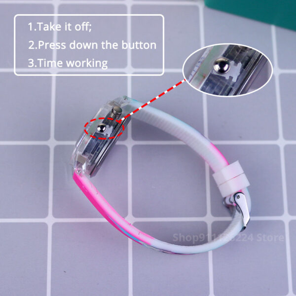 Disney-Princess-Elsa-Kids-Watches-Girls-Silicone-Strap-Cartoon-Rabbit-Dinosaur-Light-Children-Wrist-Watch-Clock-3 Disney Princess Elsa Kids' Watch - Fun Silicone Strap