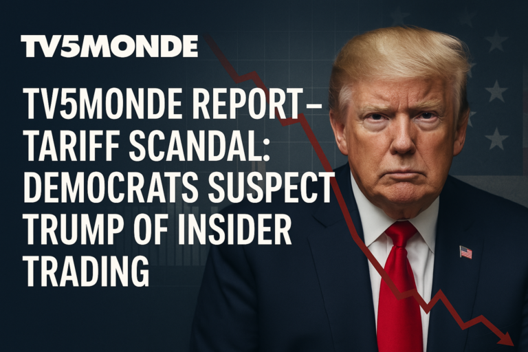 TV5MONDE Report – Tariff Scandal: Democrats Suspect Trump of Insider Trading Trump
